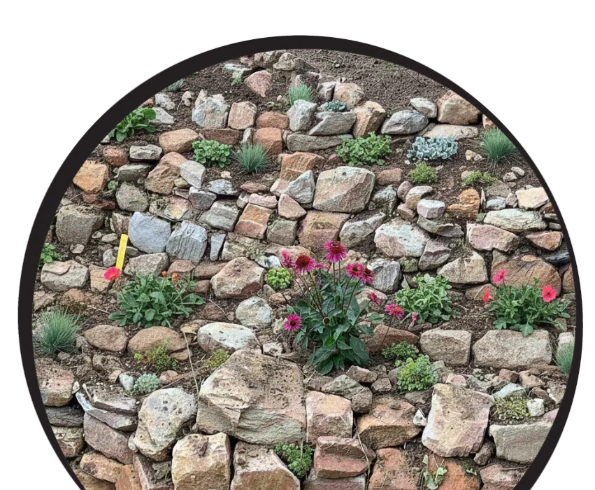 Steinbiotop aus Muschelkalk