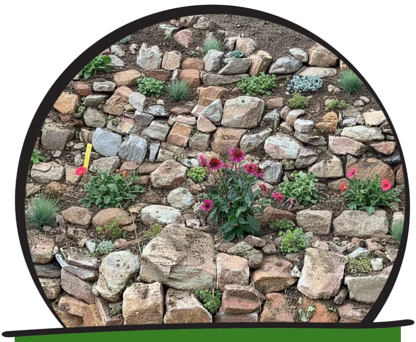 Steinbiotop aus Muschelkalk